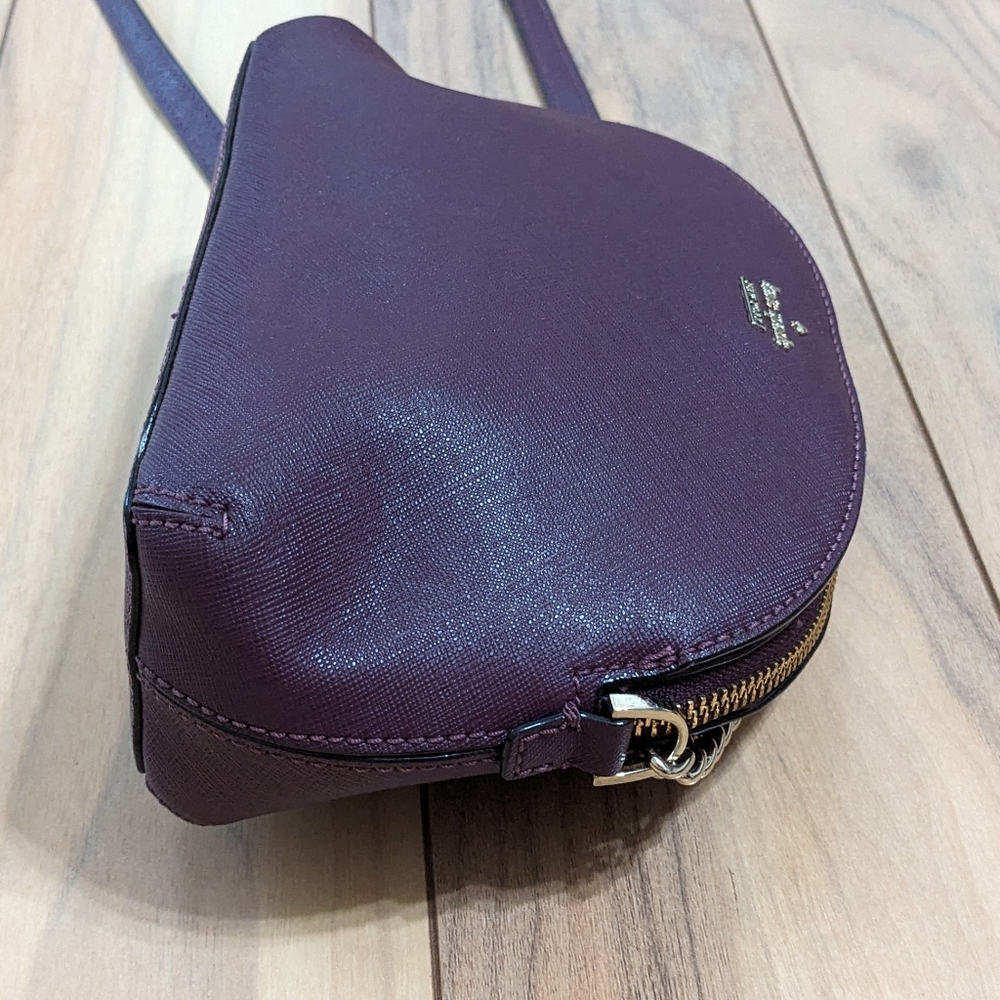 EUC! Kate Spade New York Cameron Street Blossom Hilli Crossbody Bag Burgundy - Picture 7 of 12